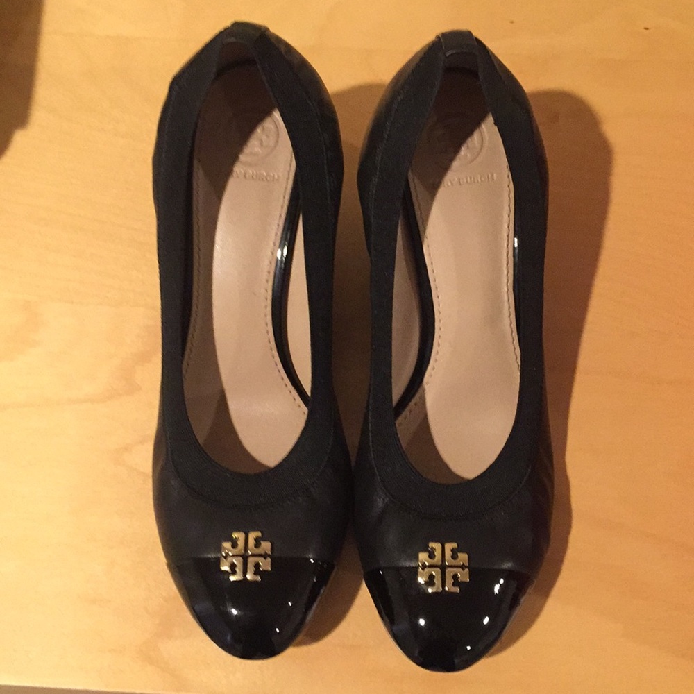 Tory Burch Jolie Black Wedge